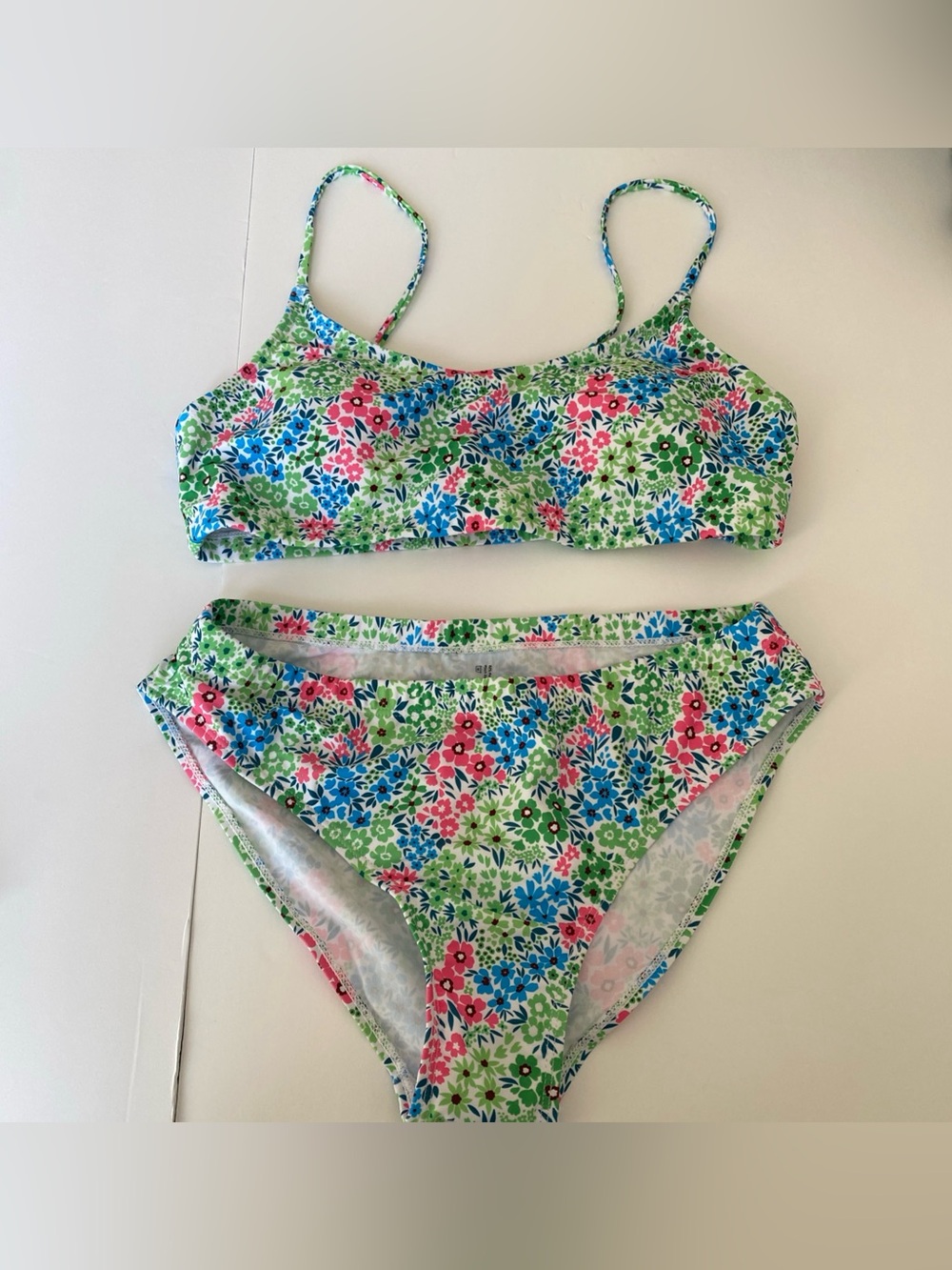 Floral Bikini Swimsuit Womens Large Two Piece Swimsuit